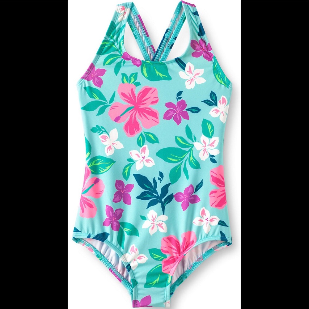 Lands end girls 1-piece swimsuit size 4